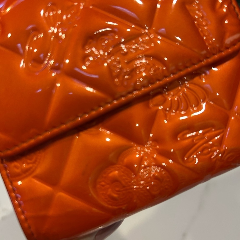 CHANEL Orange Quilted Lucky Charm Wallet - Picture 11 of 13